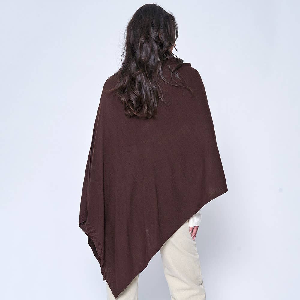 Sensibling Corp. - Solid Scarf Poncho: Red