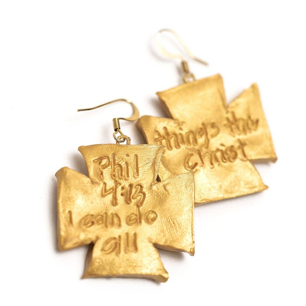 Hidden Truth Jewelry - Elizabeth Cross Dangles Earrings