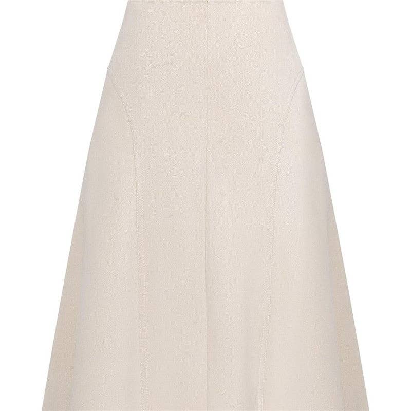 UZ Store - Suede High-Waisted Midi Skirt: Cognac