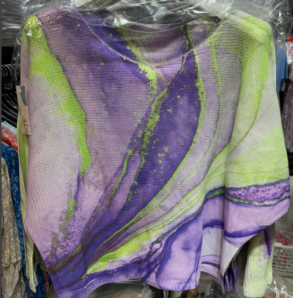 LOOWIE - C1006 Tie-dye Printed Spring Long Sleeves Sweater  : Olive