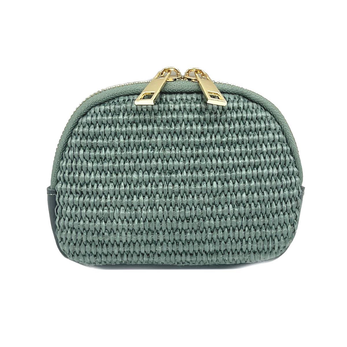 Suie Valentini srl - Summer collection, leather and raffia purse, art. PO01: Royal Blue