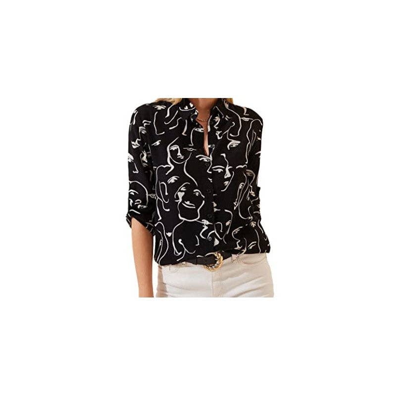 UZ Wholesale Store - Women's Casual Long Sleeve Shirt Blouse: 3269 / 3XL