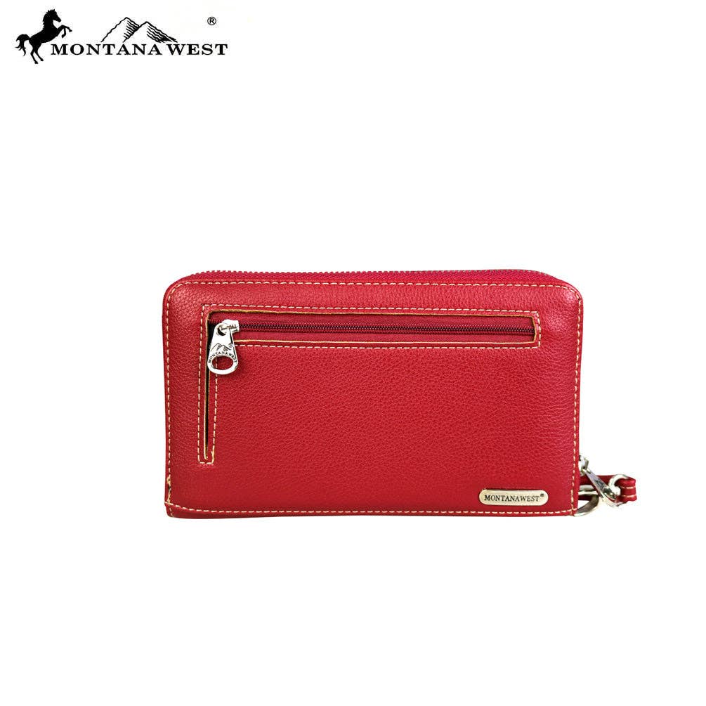 Montana West - US04-W003  Montana West American Pride Wallet: Red