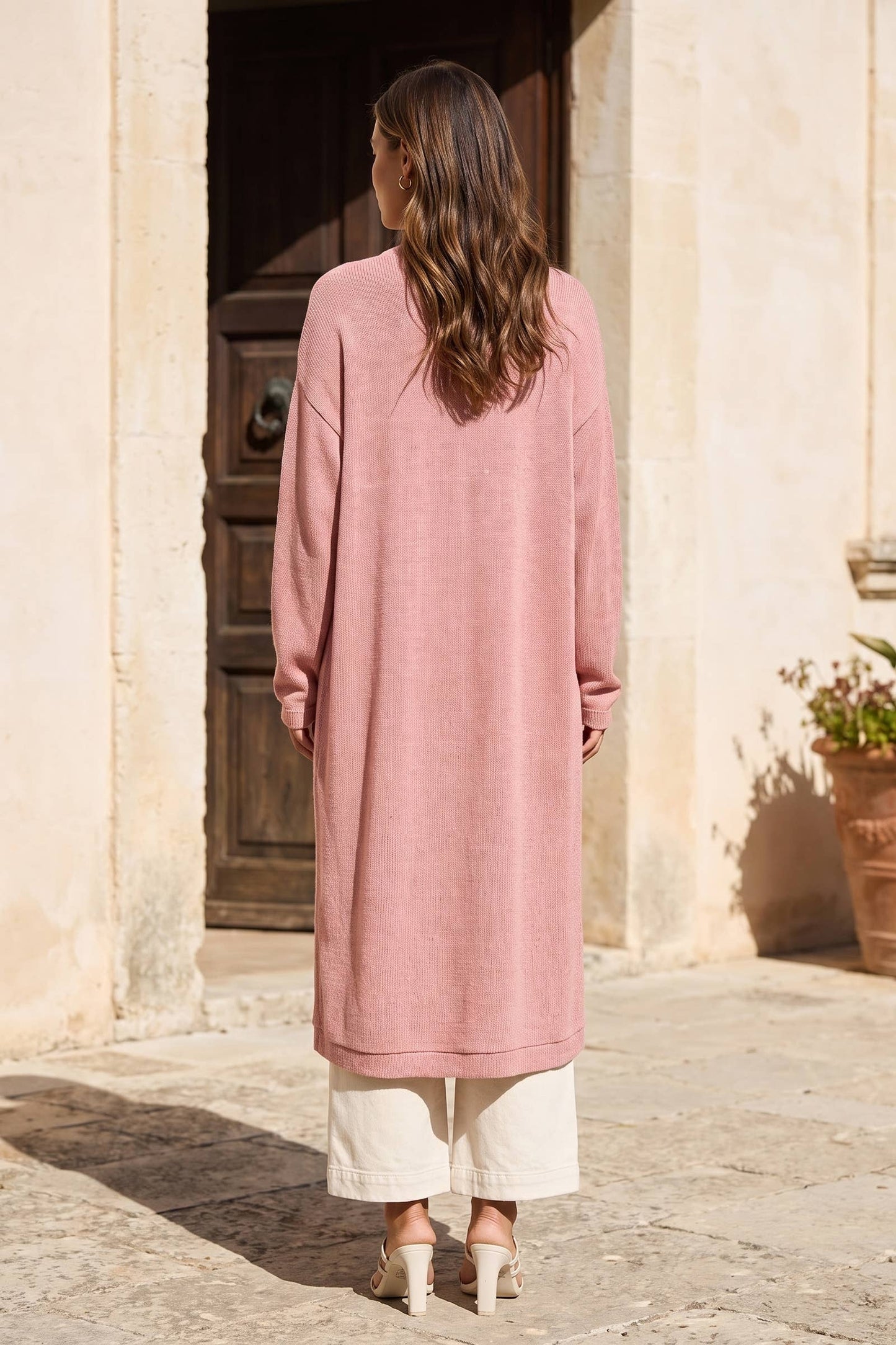 Dear Scarlett - Relaxed Long Cardigan: VIOLET DREAM