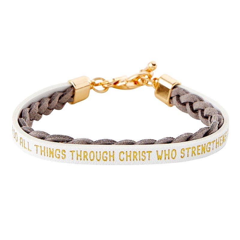 Faithworks by Creative Brands - Wrapped In Love - Philippians 4:13 - Gray/White
