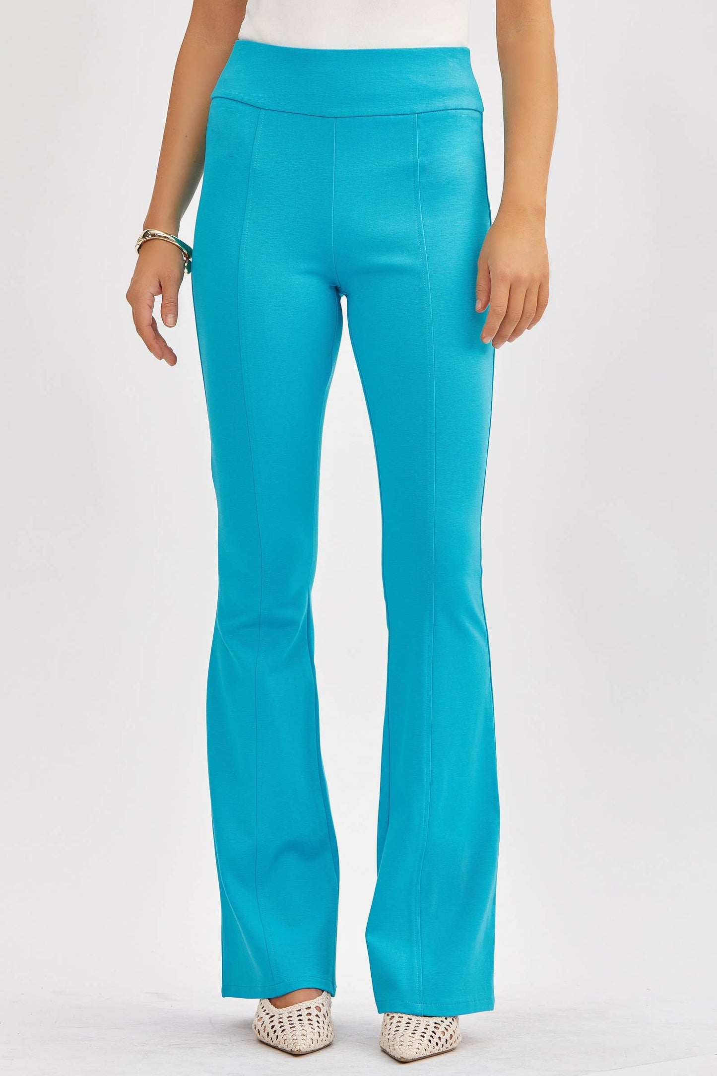 Dear Scarlett - Magic High Waisted Kick Flare Pants: VIOLET / M