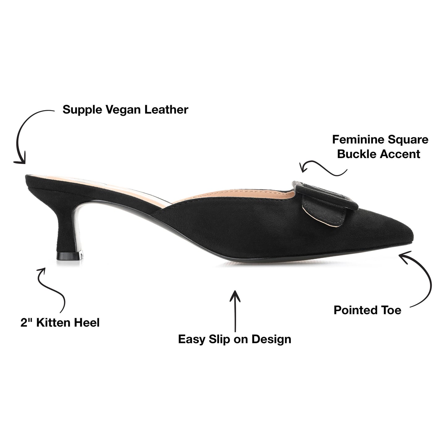 Journee Collection Women's Vianna Pump: 8.5 / Black