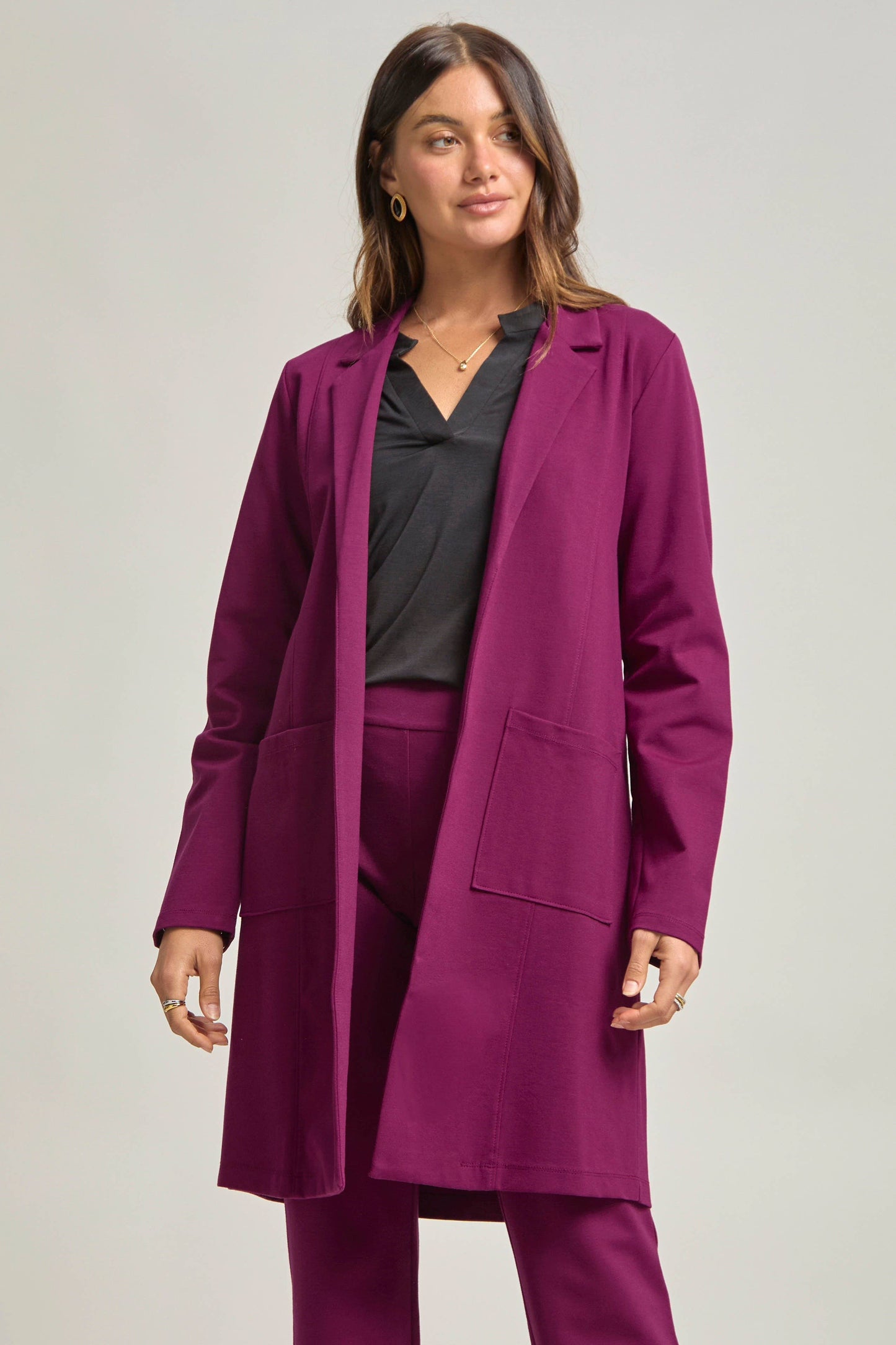 Dear Scarlett - Magic Chic Midi Jacket: Red