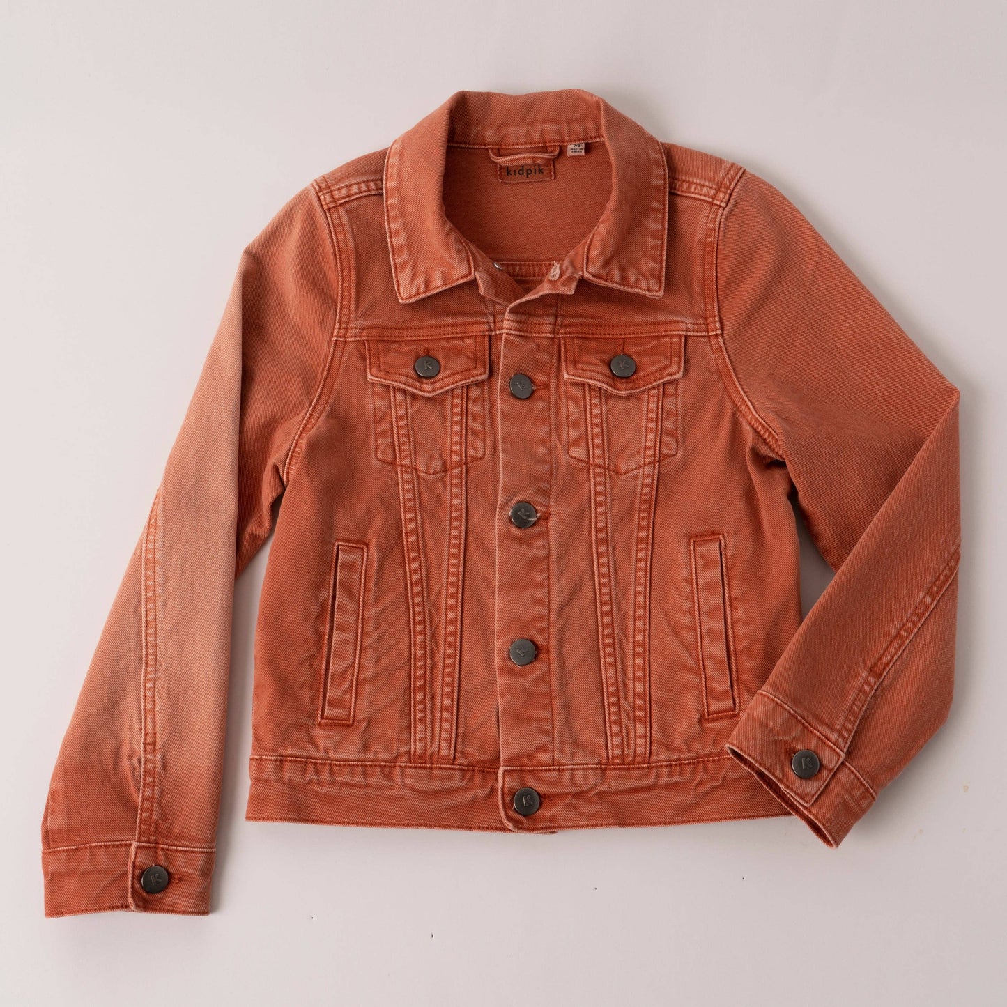 Kidpik - Colored Jean Jacket: Oyster Grey / M (10)