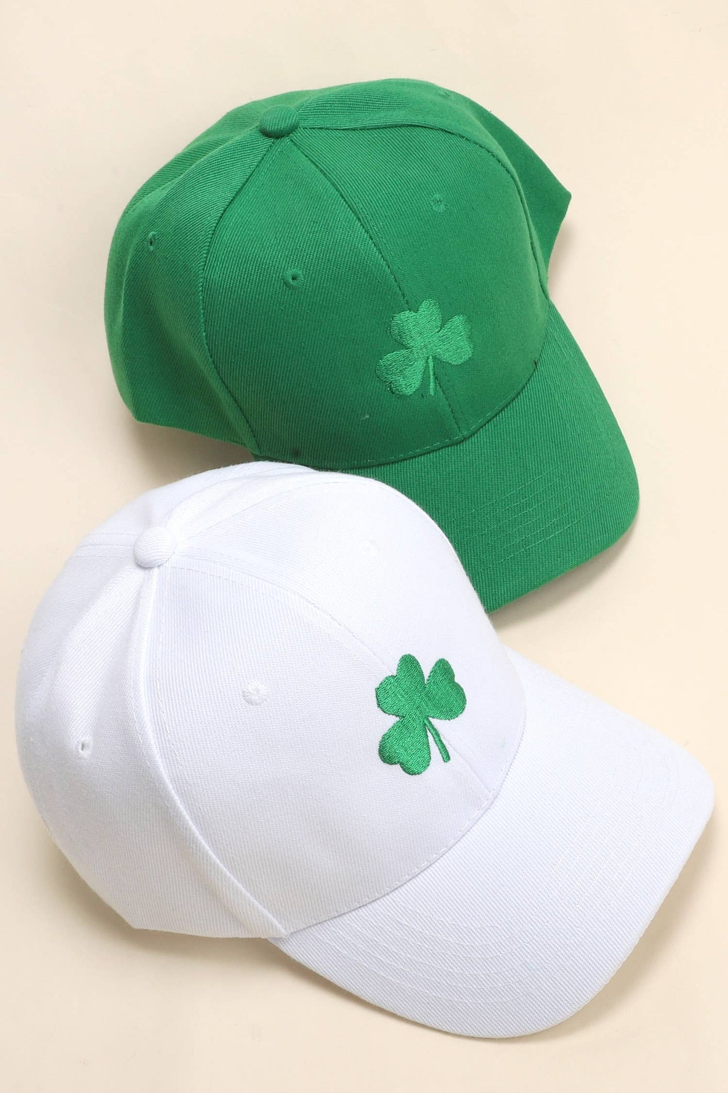 SP Sophia Collection - Saint Patrick’s Day Theme Denim Fit Baseball Cap: White