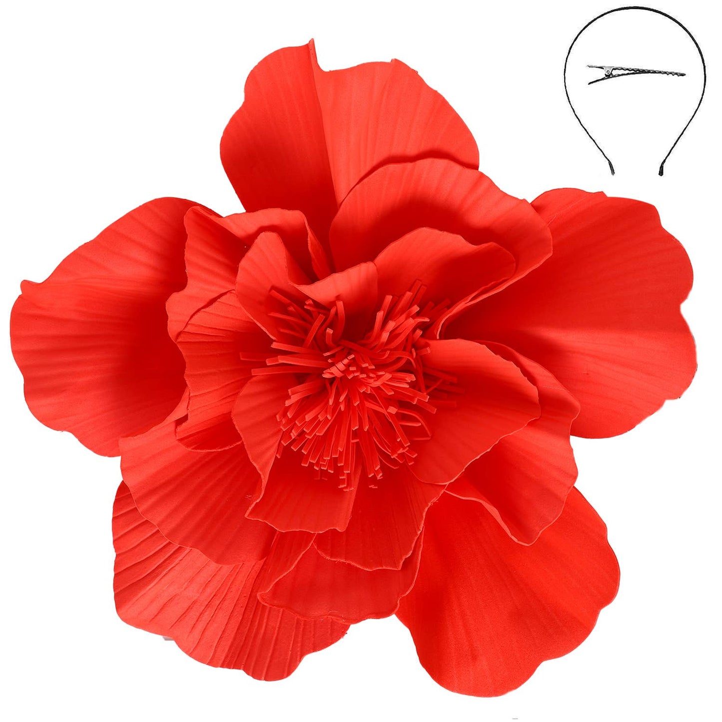 SP Sophia Collection - Lightweight Camellia Flower Fascinator : Yellow