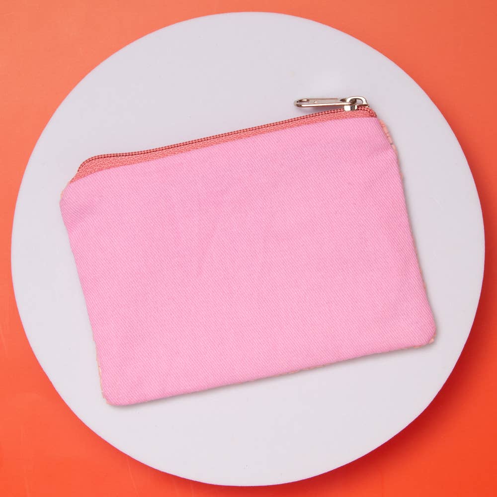 SP Sophia Collection - USA Flag Lettering with Firework & Top Hat Beaded Coin Bag