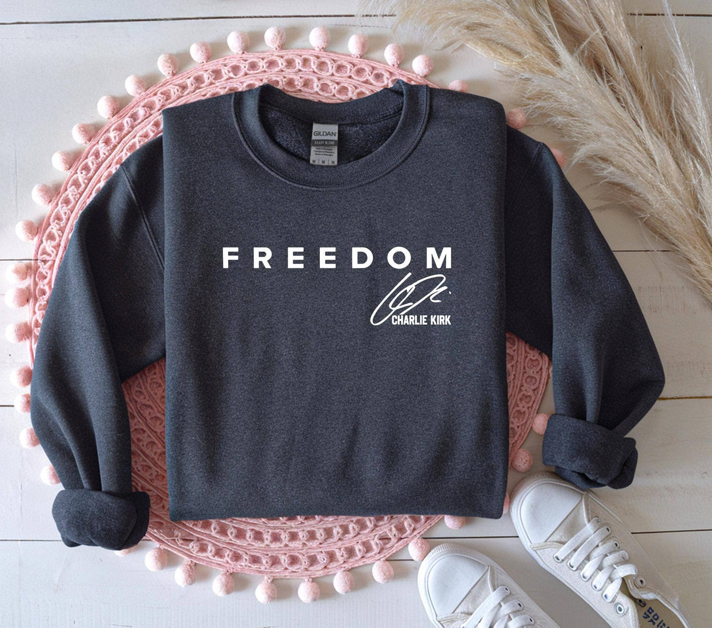DLT Ecommerce - Charlie Kirk Freedom T-Shirt, Charlie Kirk Sweatshirt : Black / M / T-Shirt