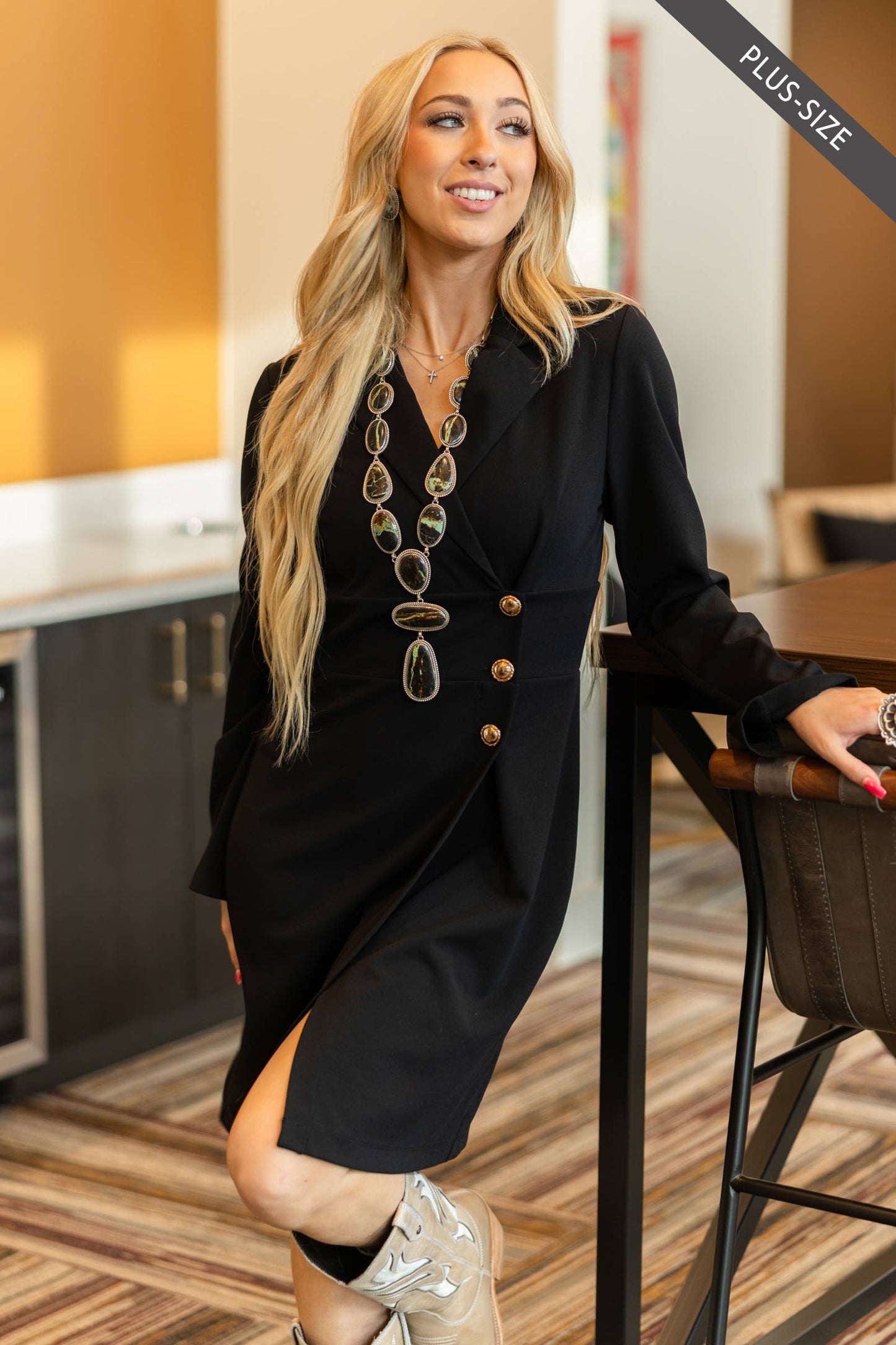 Dear Scarlett - Comfortable Ponte Dress : Olive
