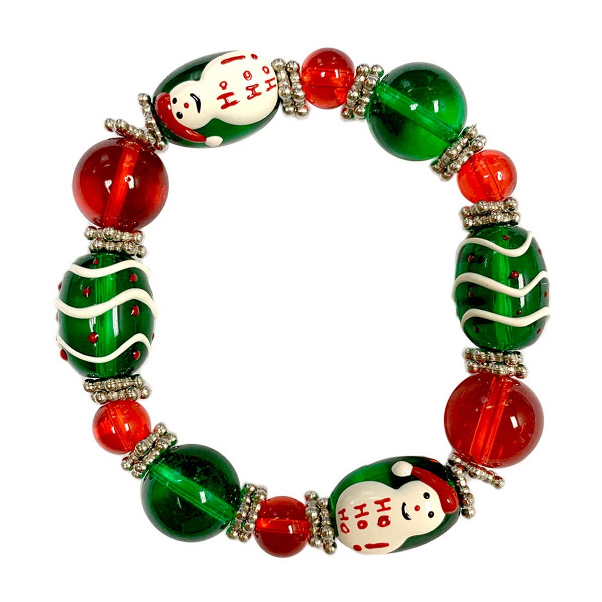 Fiona Accessories - Christmas Bracelet Painted Snowman Gift Tree Holiday Gifts: Gingerbread Man