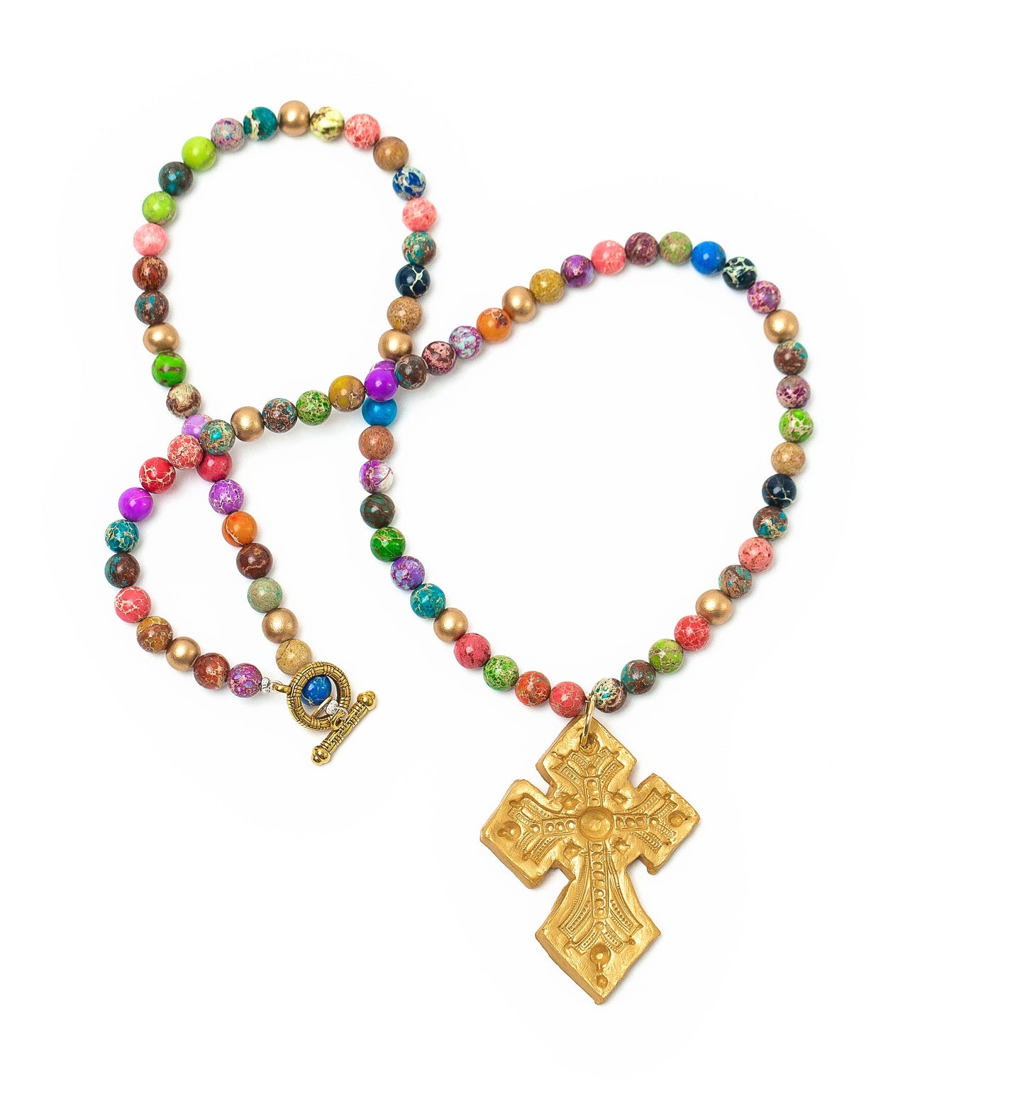 Hidden Truth Jewelry - Multicolored Sea Jasper with Amy Cross