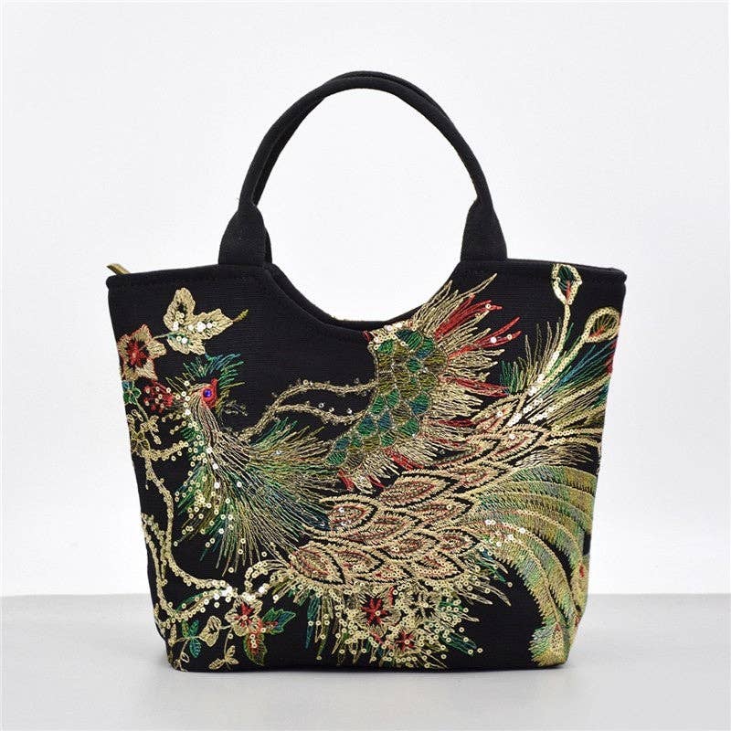 UZ Store - Vintage Embroidered Tote Bag