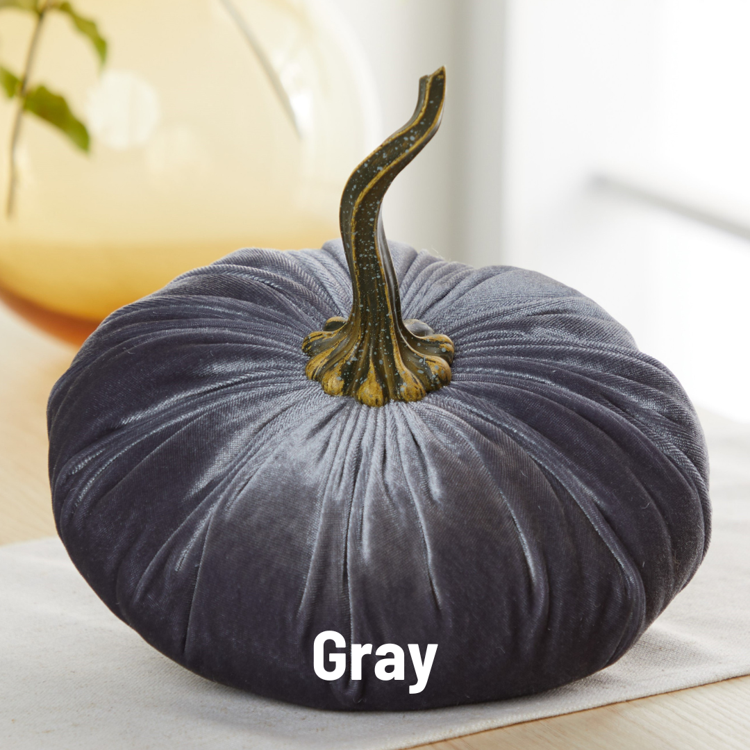 Your Heart's Content - Pumpkin Extra Large Velvet,  Fall Accent Decor, Centerpiece: Luxe Burnt Orange