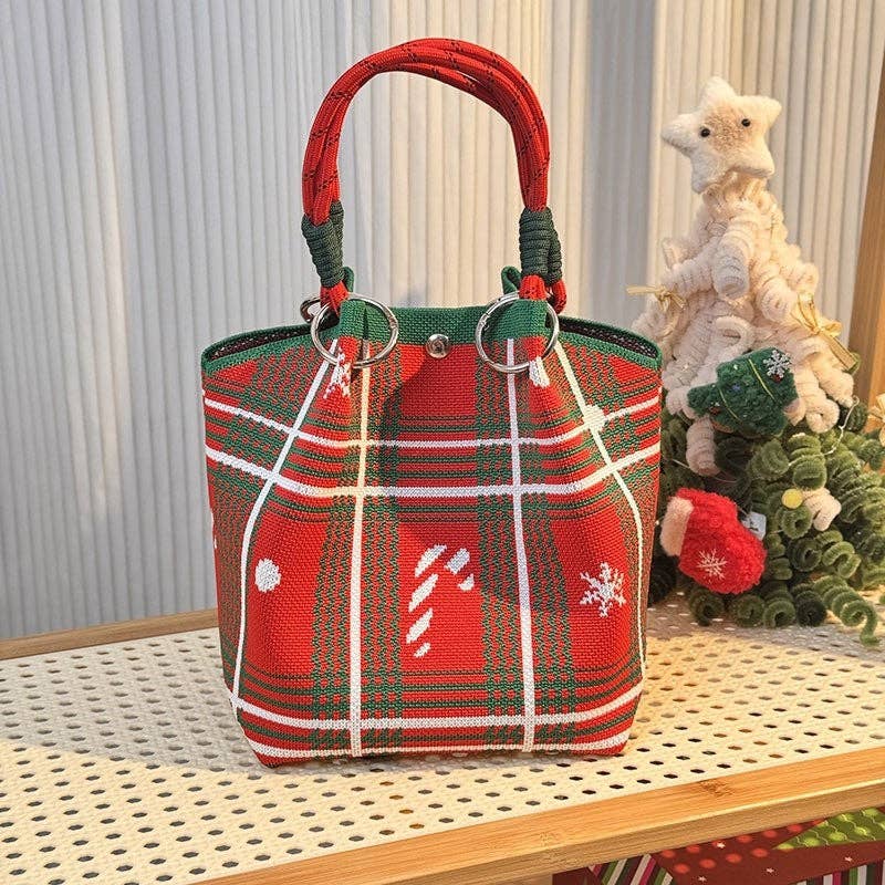 UZ Wholesale Store - Christmas Jacquard Knit Handbag: 4