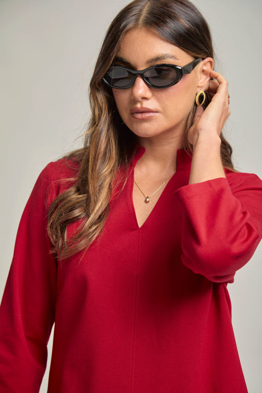 Dear Scarlett -  Magic  A-Line Dress: Red