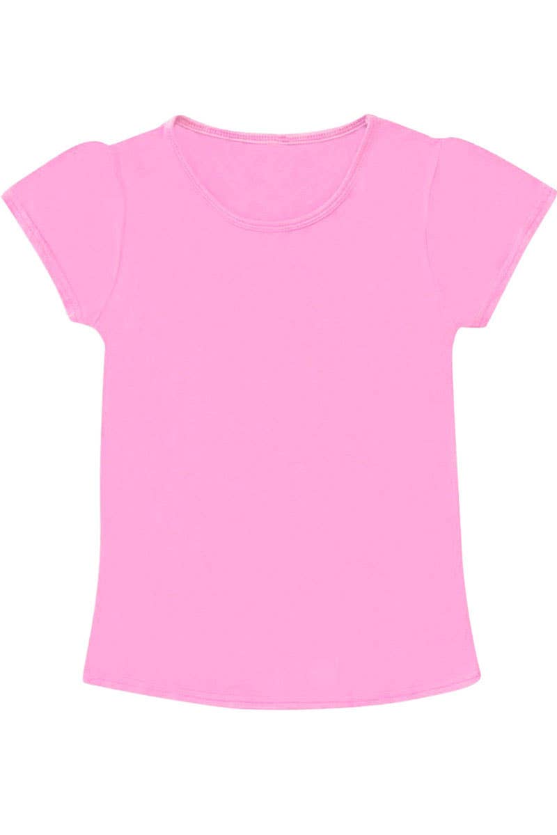 Cutie Patootie Clothing-Girl's Softie Knit Scoop Neck Tee: Hot Pink