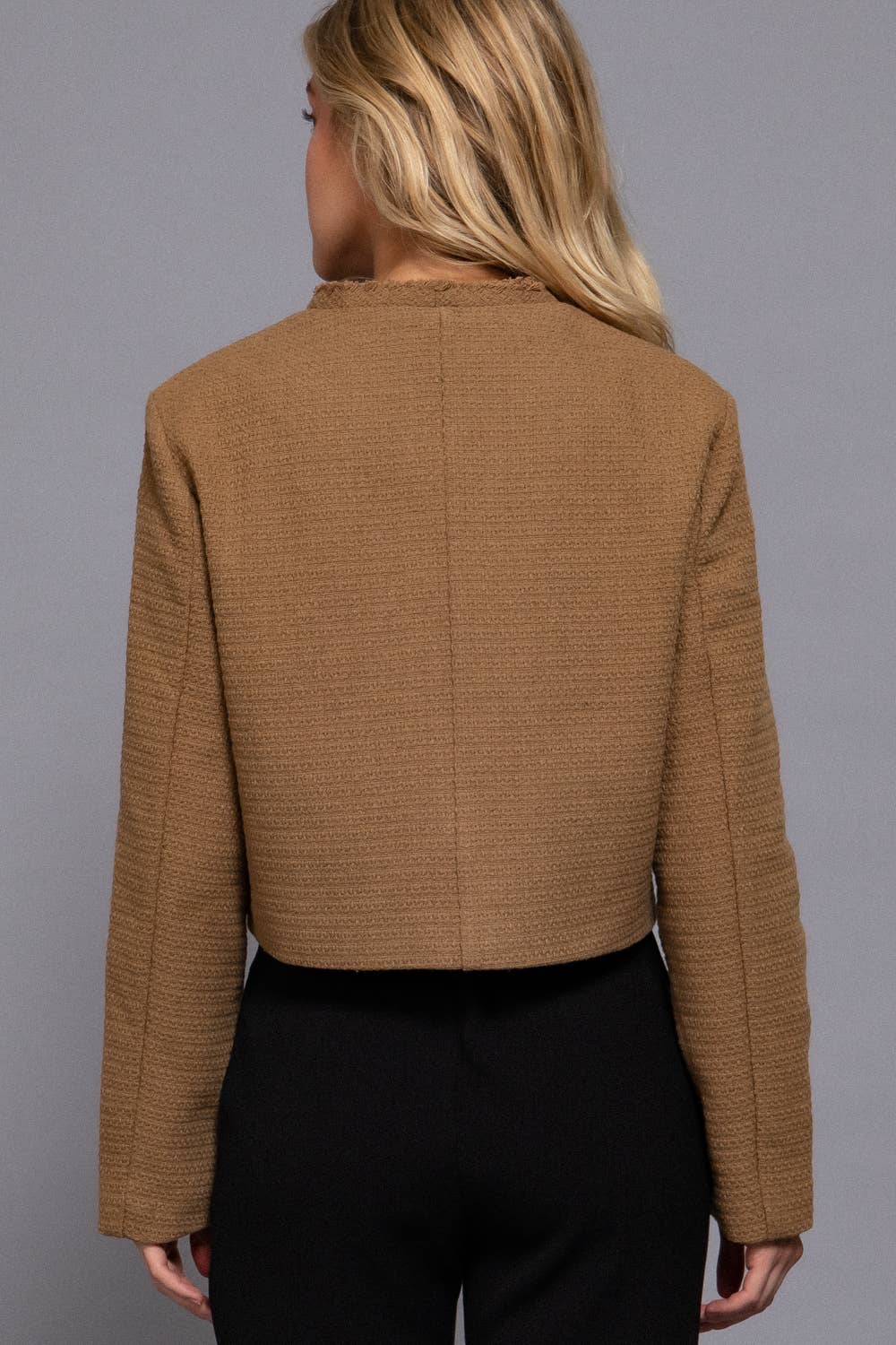 42POPS -  Button Down Tweed Jacket: RED