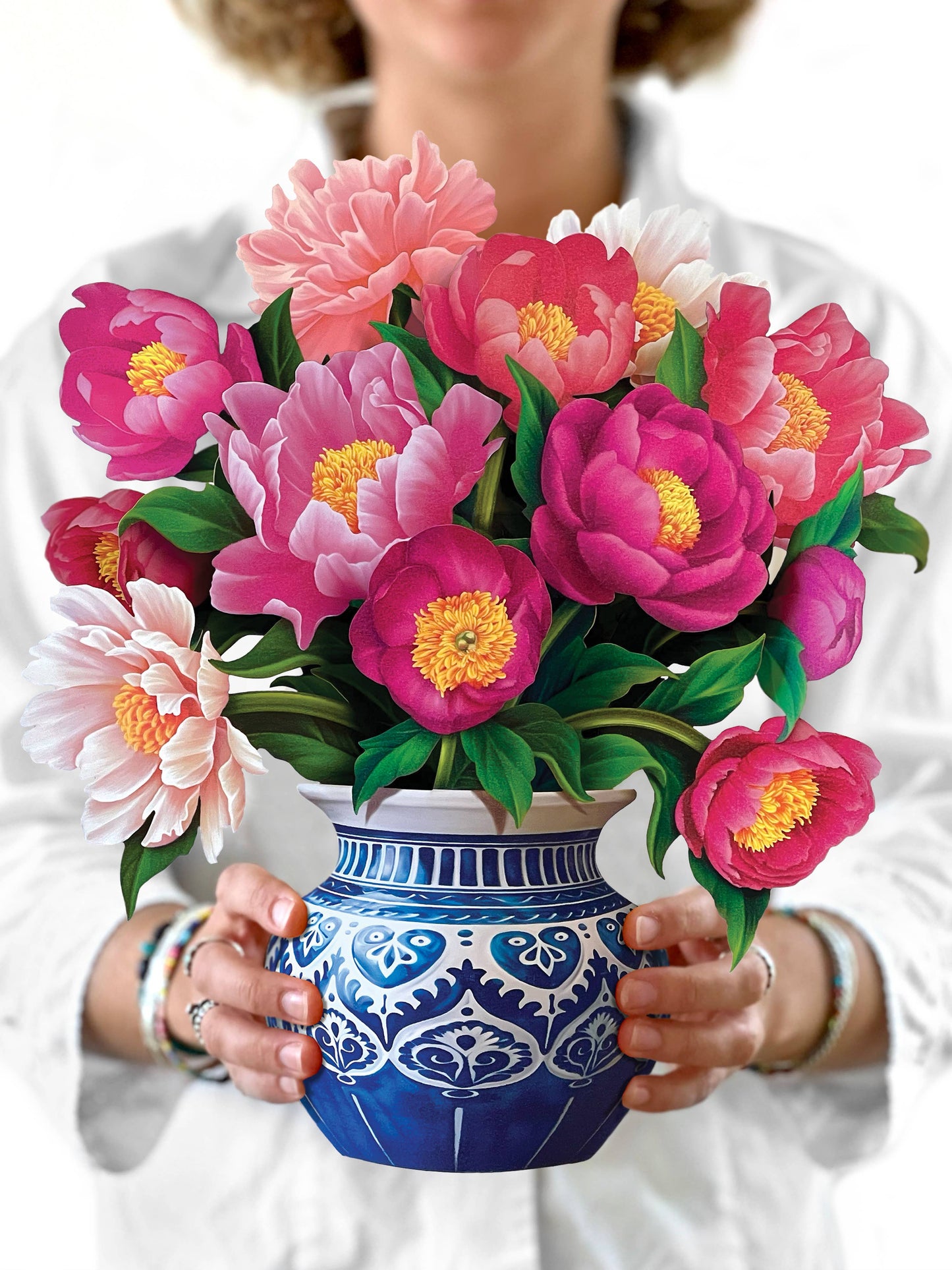 FreshCut Paper LLC - Peony Paradise (8 Pop-up Greeting Cards)