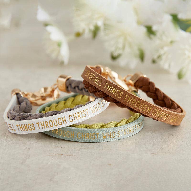 Faithworks by Creative Brands - Wrapped In Love - Philippians 4:13 - Gray/White