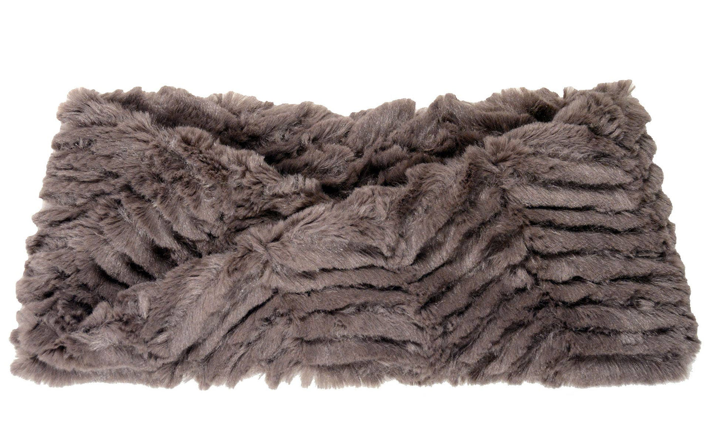 Headband: Faux Fur 100% Polyester / Headband with Twist / Carpathian Lynx