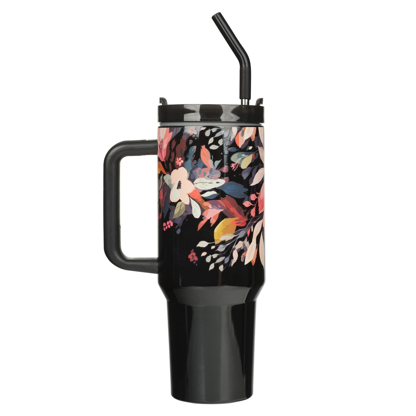 Christian Art Gifts - Tumbler w/straw SS Black Jer. 29:11