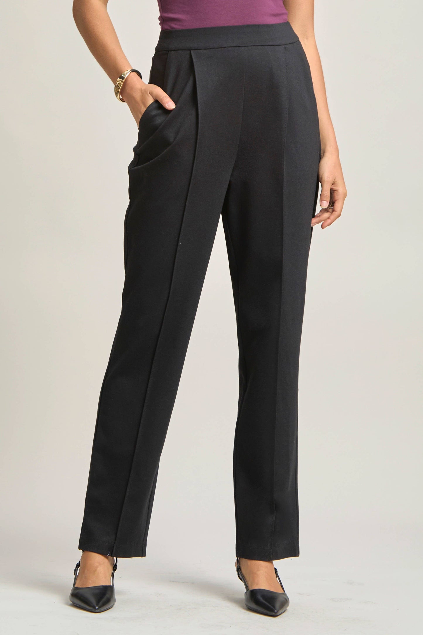 Dear Scarlett - Magic High-Rise Barrel Pants: Black / S