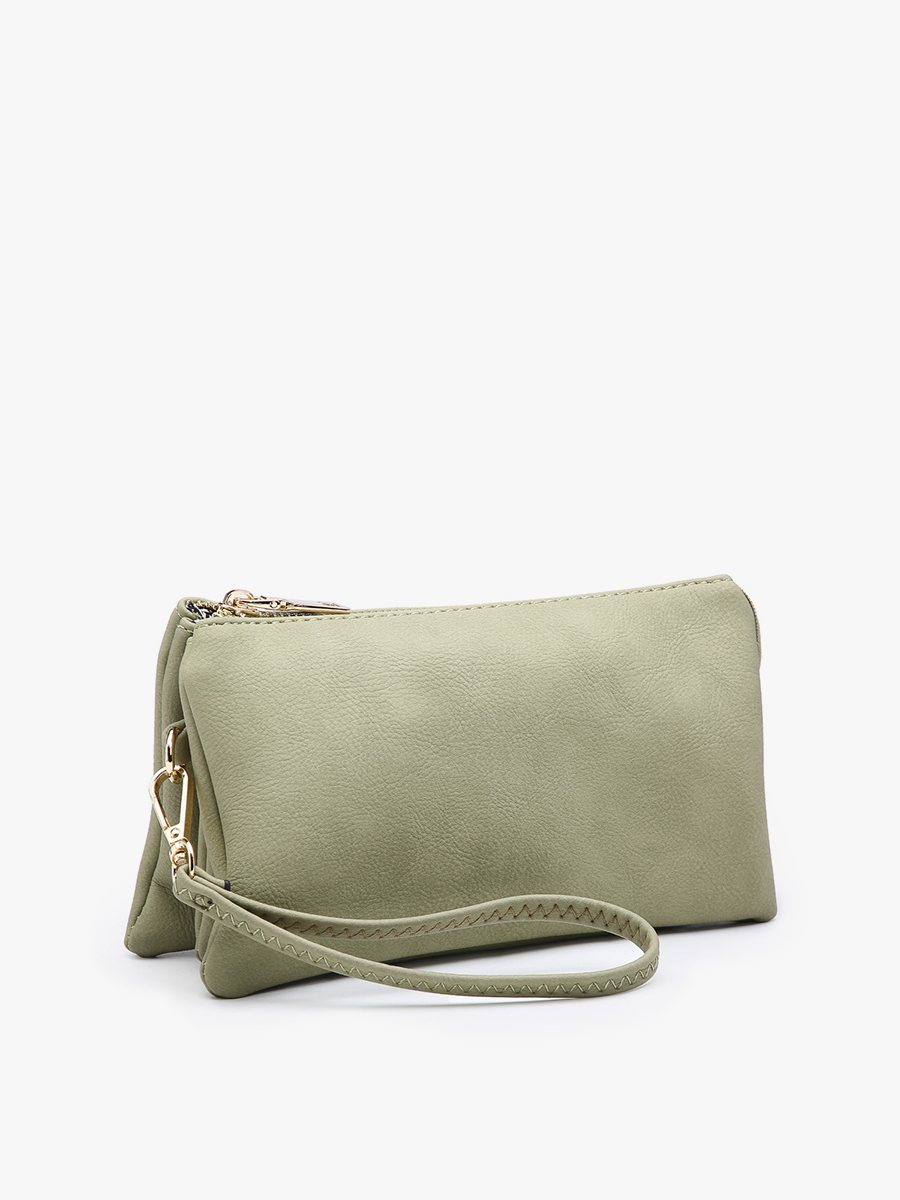 Jen & Co. - M013 Riley Monogrammable 3 Compartment Crossbody/Wristlet: Valentine