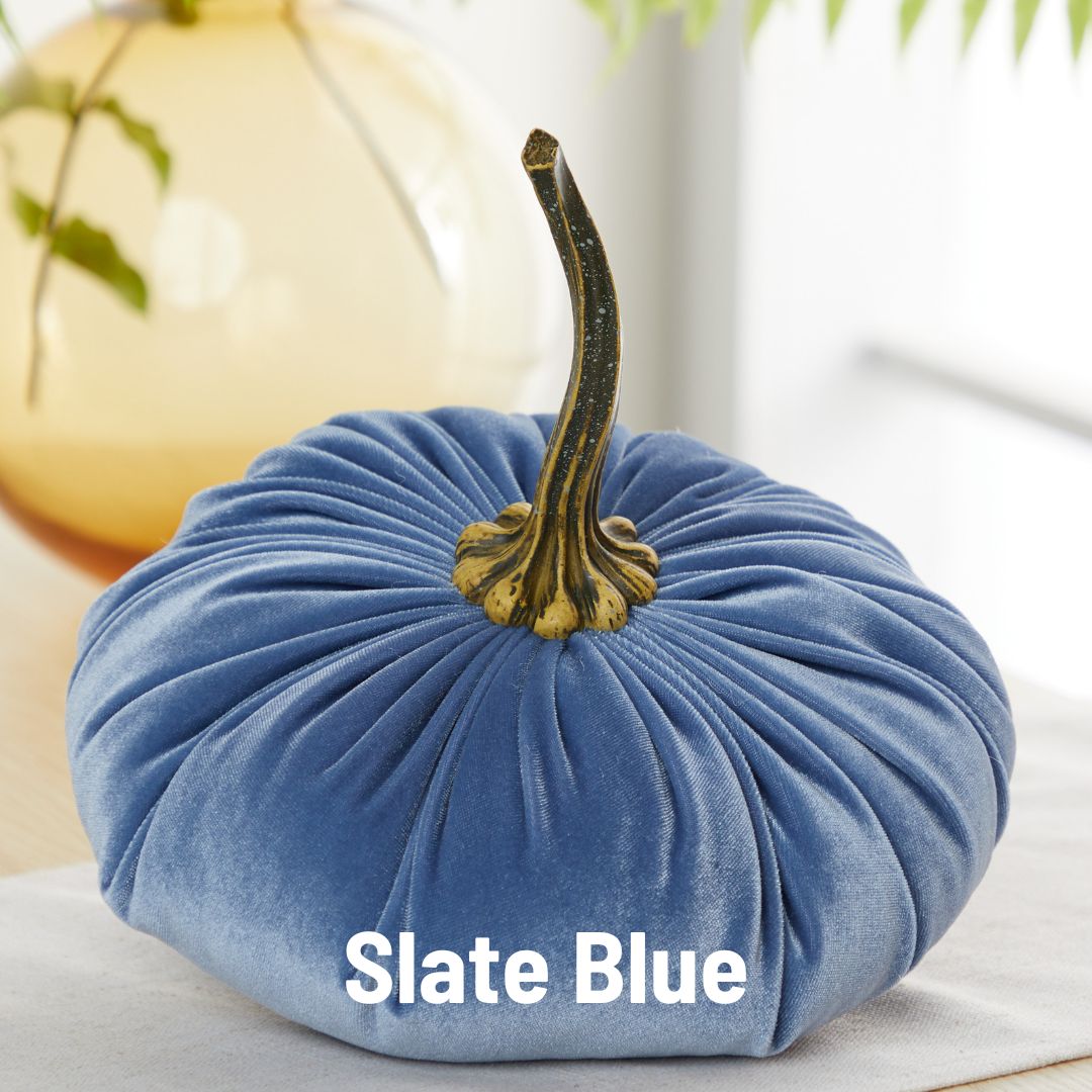Your Heart's Content - Pumpkin Extra Large Velvet,  Fall Accent Decor, Centerpiece: Burgundy