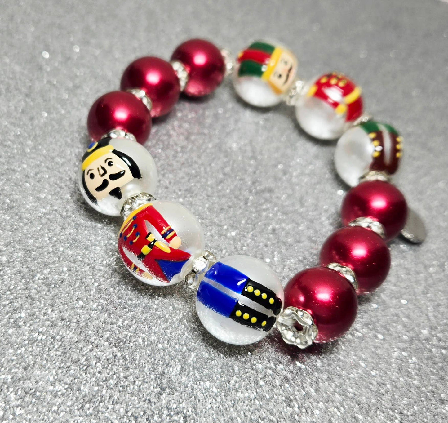 Fiona Accessories - Christmas Beaded Stretch Bracelet Holiday Gifts: Christmas Truck with Tree