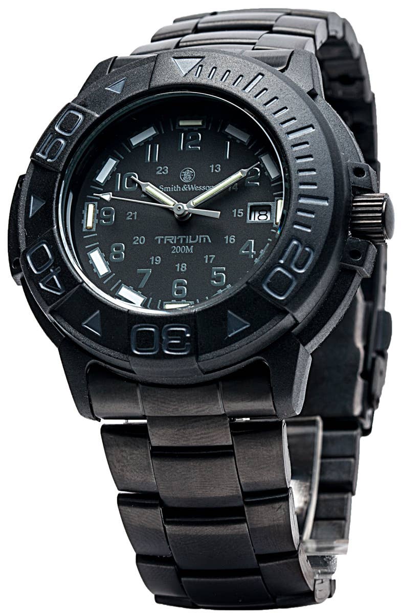 CALIBER GOURMET / CAMPCO - Smith & Wesson Diver Tritium Watch: BLACK