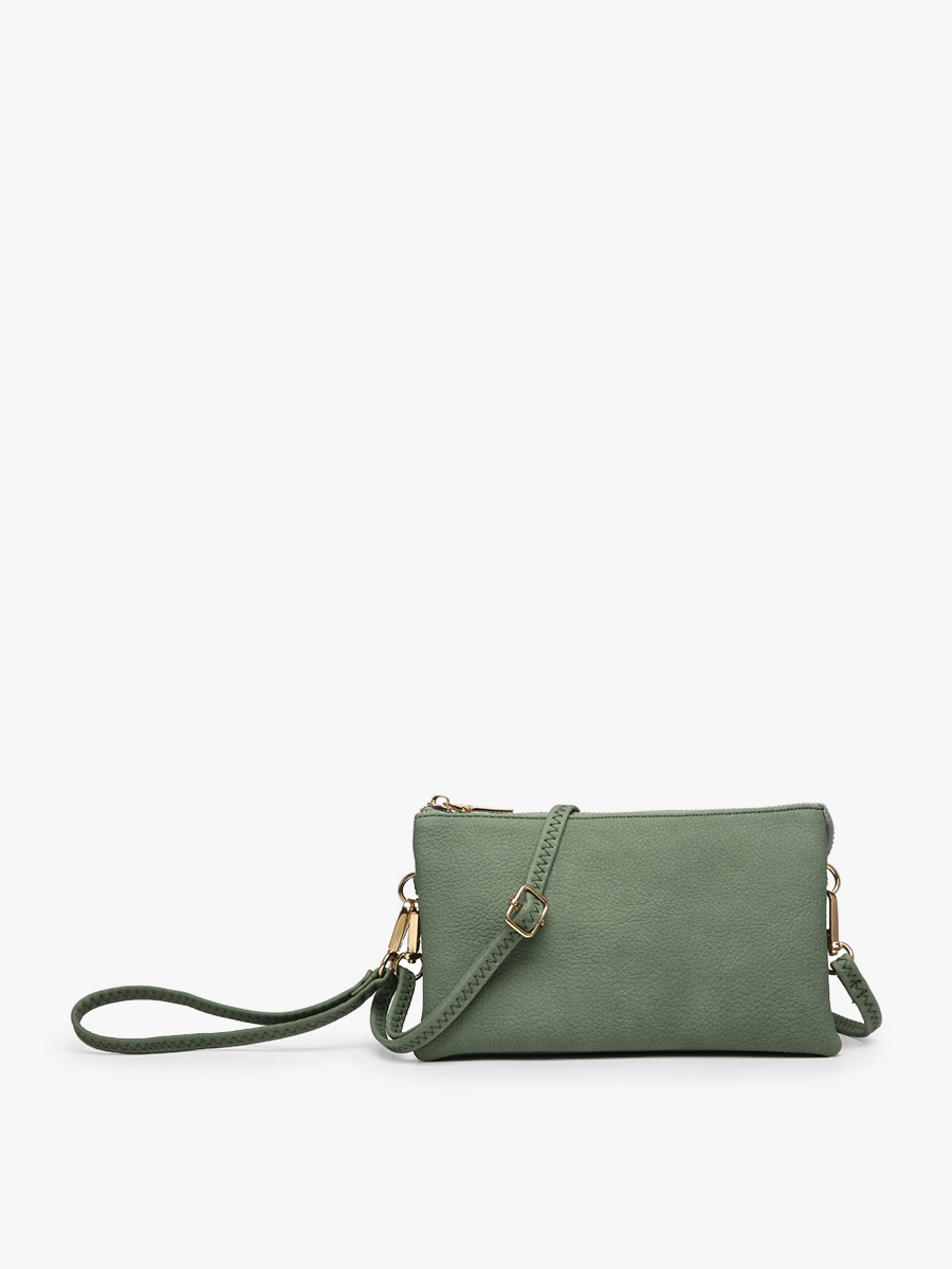 Jen & Co. - M013 Riley Monogrammable 3 Compartment Crossbody/Wristlet: Camo