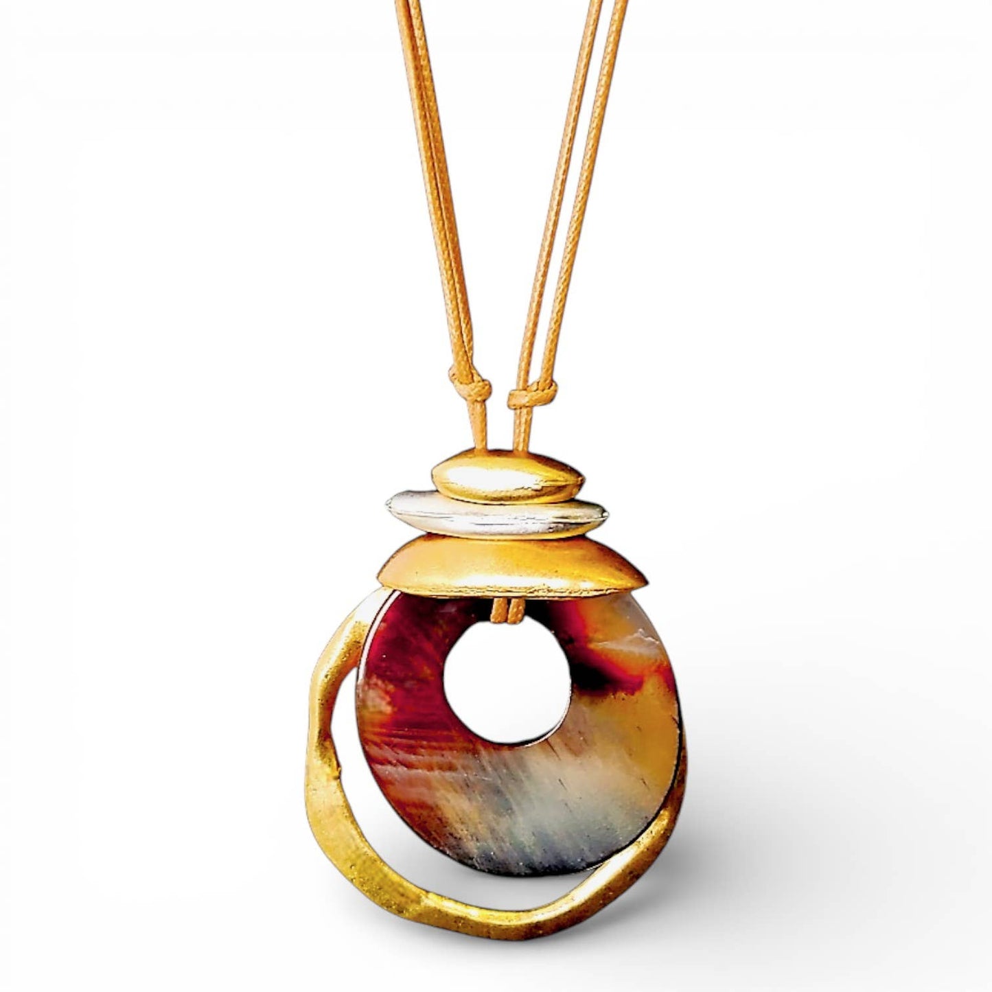 Bijoux Envie Statement Jewelry - Chunky Boho Western Tortoise Pendant Necklace | Coastal