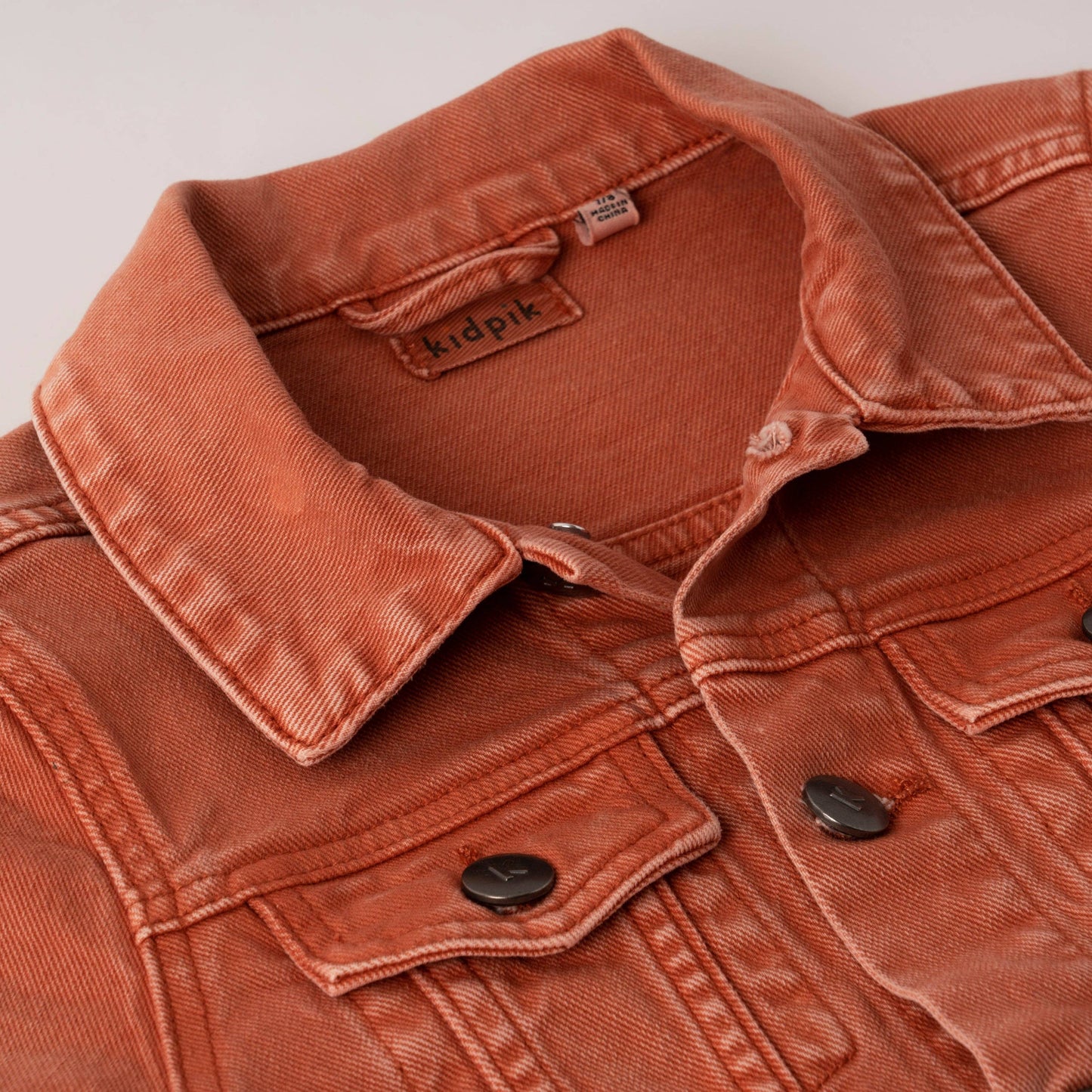 Kidpik - Colored Jean Jacket: Oyster Grey / M (10)
