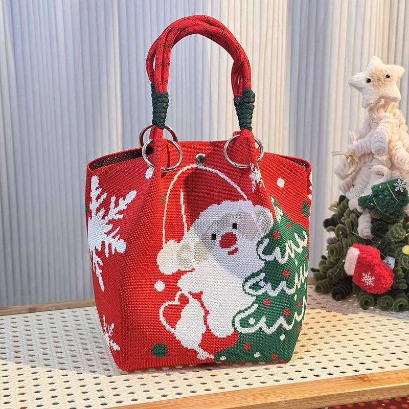 UZ Wholesale Store - Christmas Jacquard Knit Handbag: 4