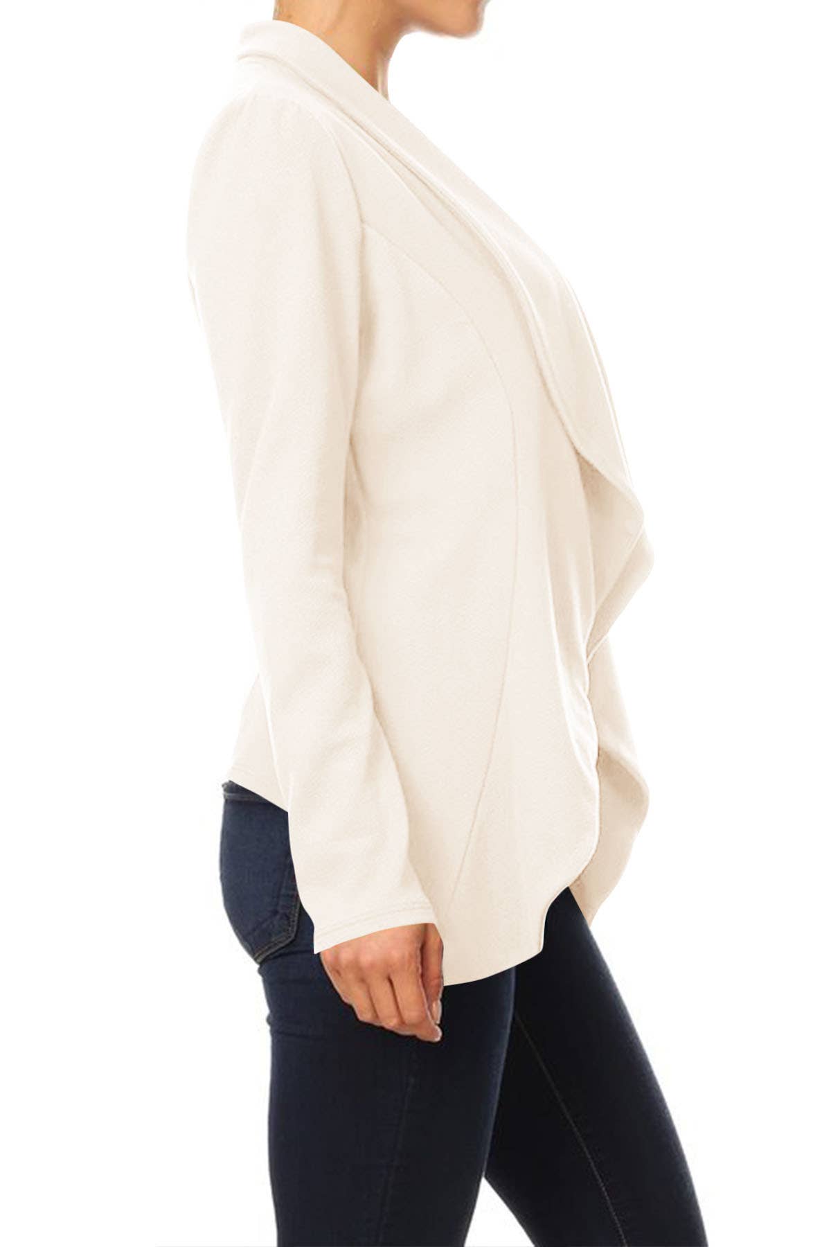 MOA COLLECTION - Women's Casual Office Work Basic Blazer Jacket S-3XL: Burgundy / XX-Large