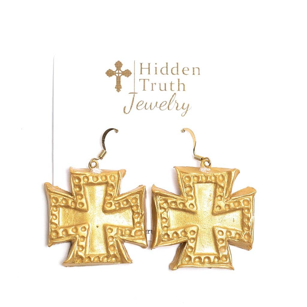 Hidden Truth Jewelry - Elizabeth Cross Dangles Earrings