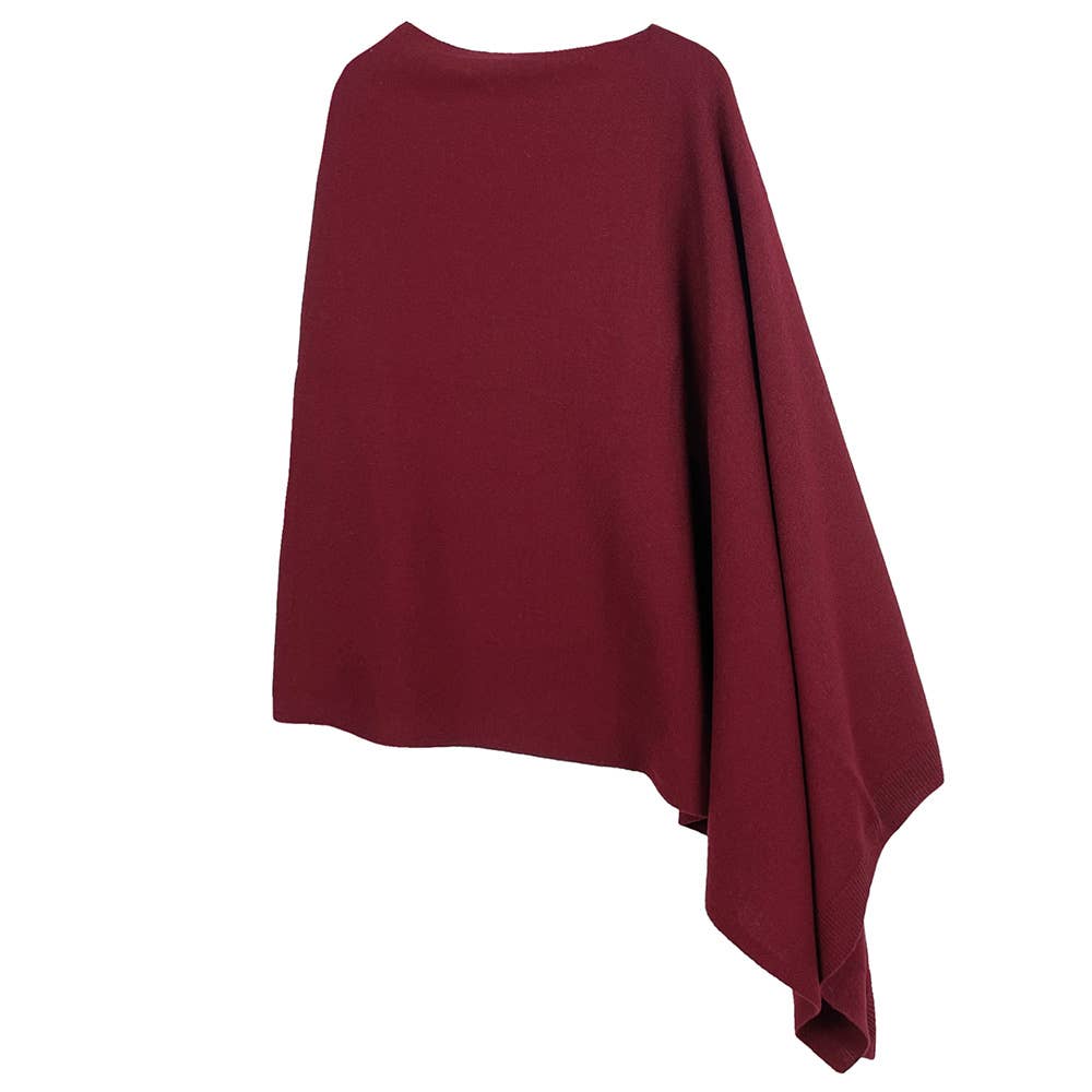 Sensibling Corp. - Solid Scarf Poncho: Red