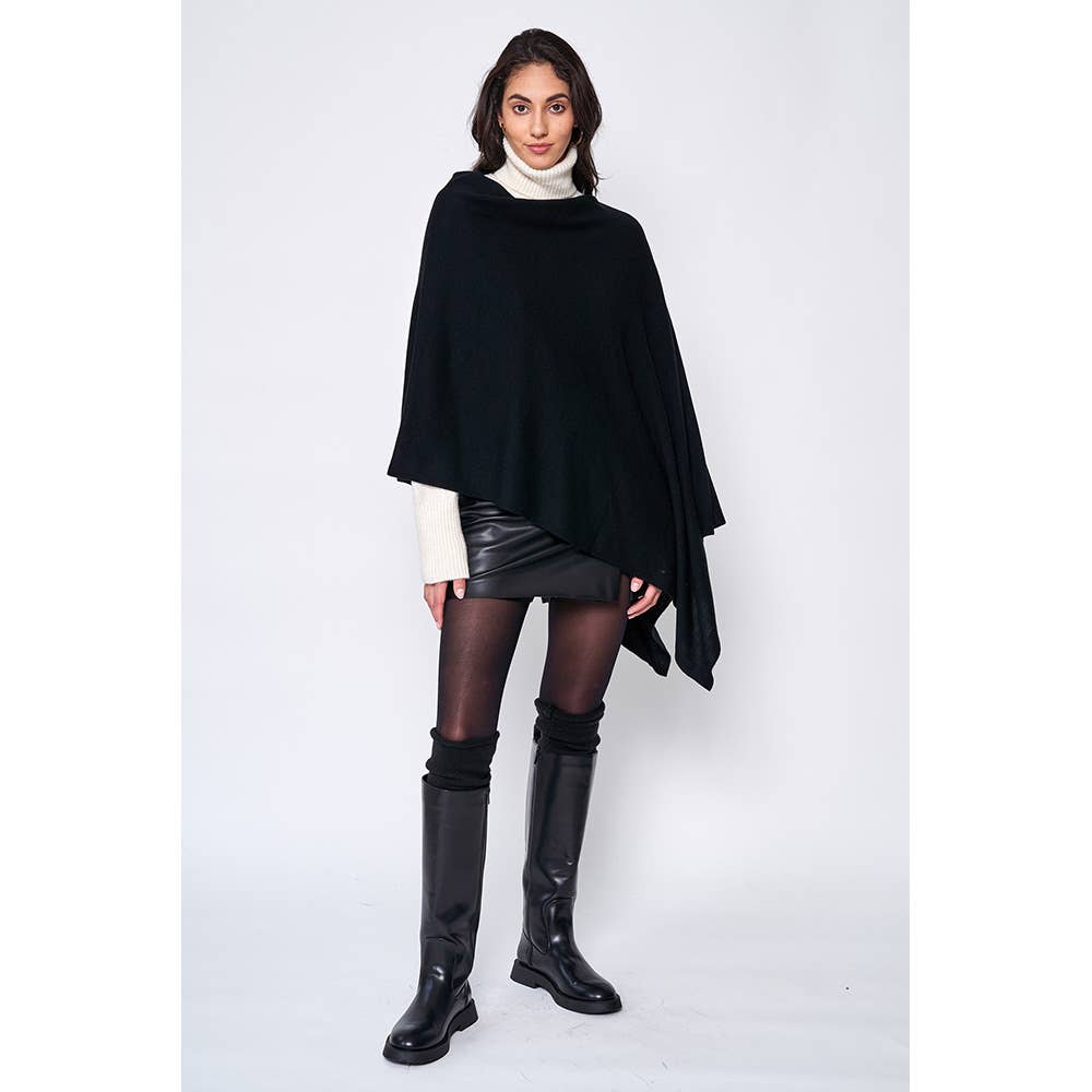 Sensibling Corp. - Solid Scarf Poncho: Ivory