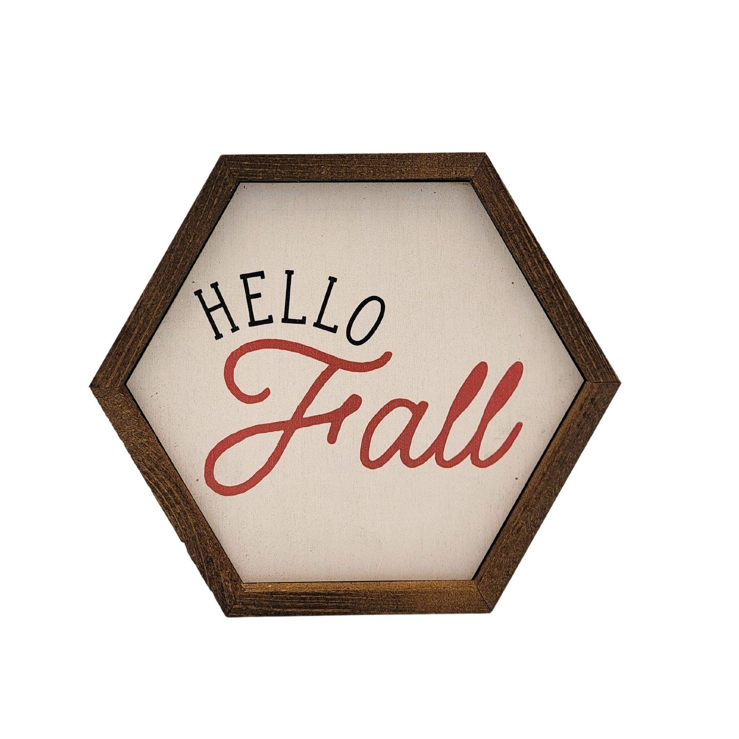 Driftless Studios - Hello Fall Hexagon Sign - Fall Decor