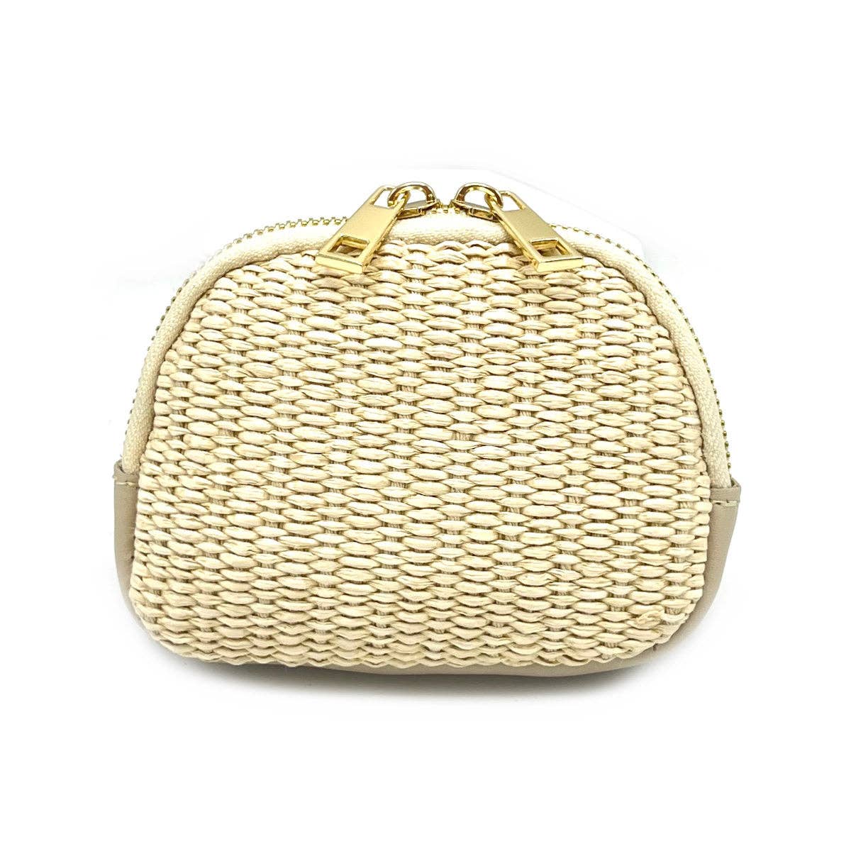 Suie Valentini srl - Summer collection, leather and raffia purse, art. PO01: Royal Blue