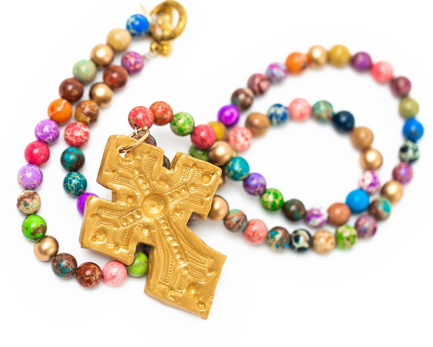 Hidden Truth Jewelry - Multicolored Sea Jasper with Amy Cross