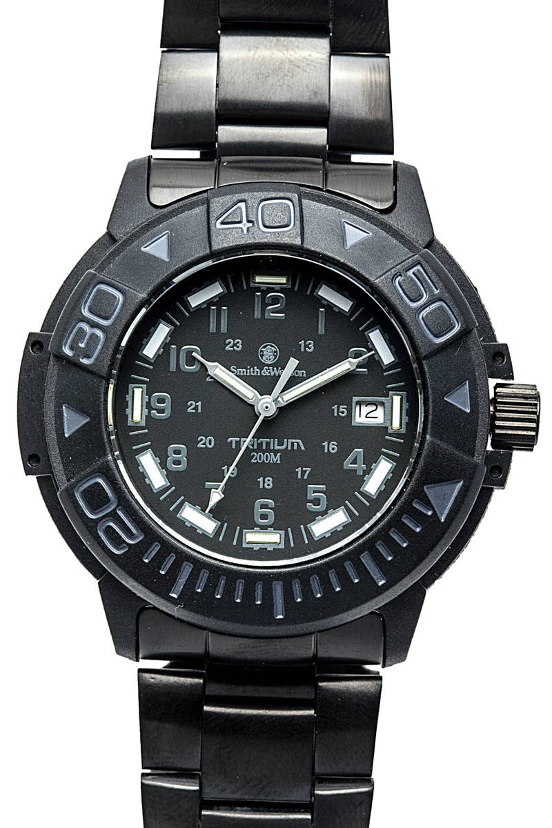 CALIBER GOURMET / CAMPCO - Smith & Wesson Diver Tritium Watch: BLACK