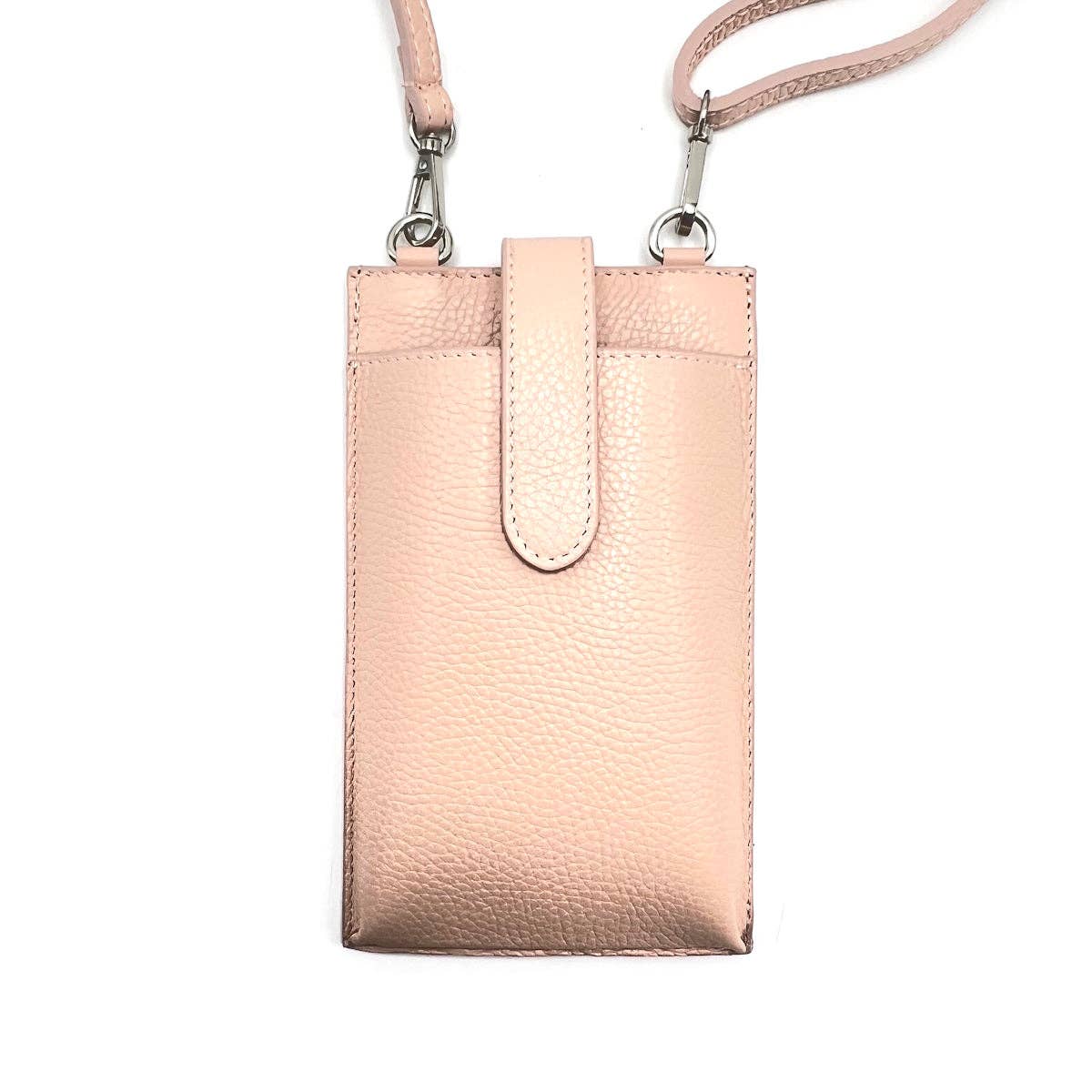 Suie Valentini srl - Summer genuine leather phone bag, Made in Italy, art. 112560: Beige