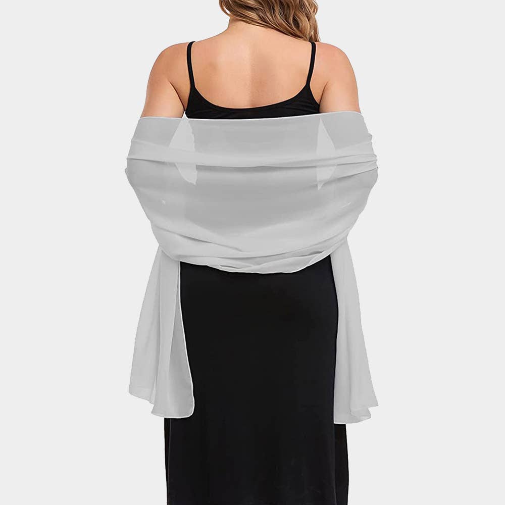 Sensibling Corp. - Lightweight Chiffon Shawl Scarf Wrap: Burgundy
