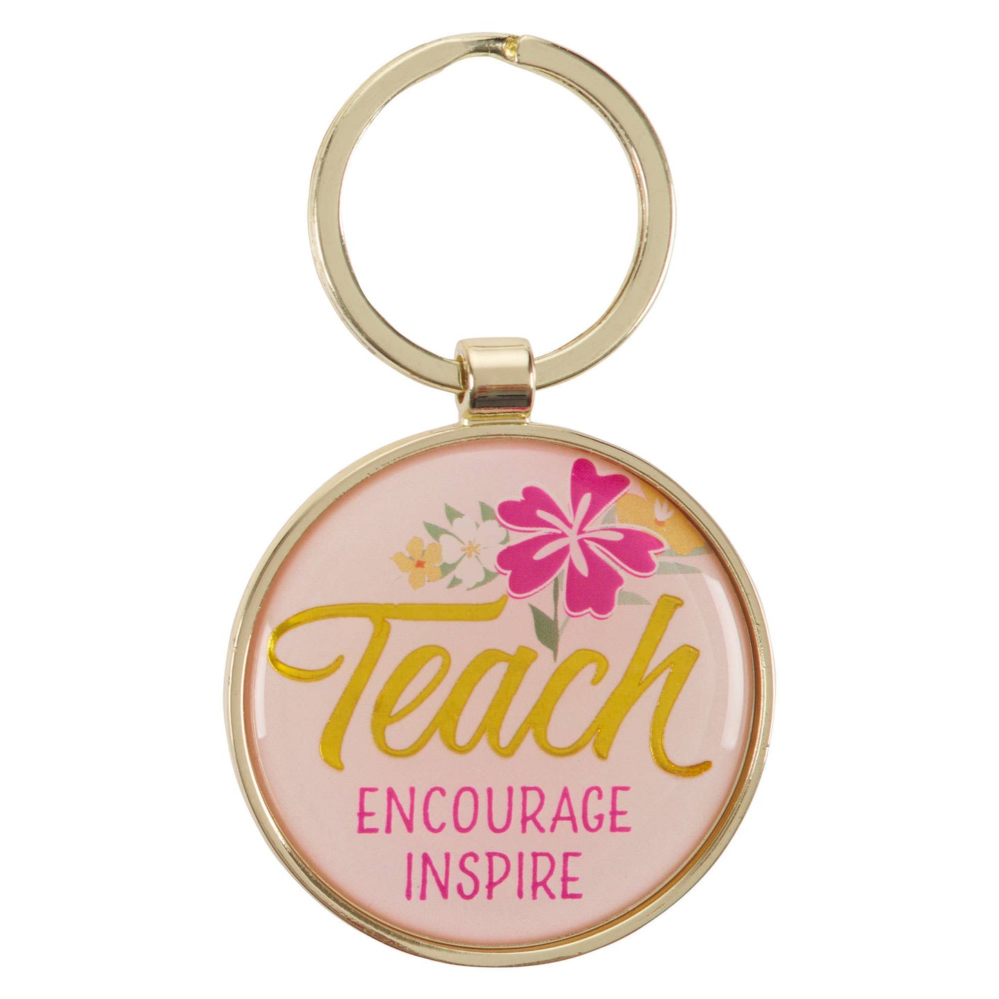 Christian Art Gifts - Keychain Teach Encourage Inspire Zeph. 3:17